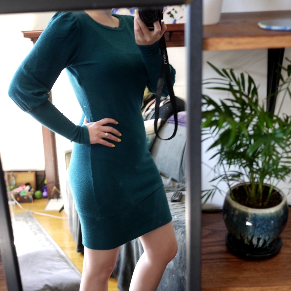 Teal Sweater Dress